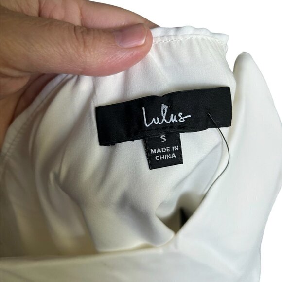 LULU'S White Sleeveless Bustier Style White Bodysuit US S - Picture 6 of 6